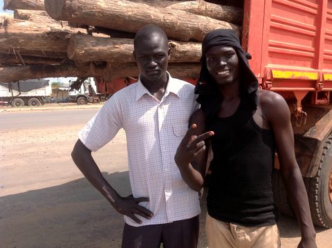 Ready to leave Juba with the building materials, December 2015