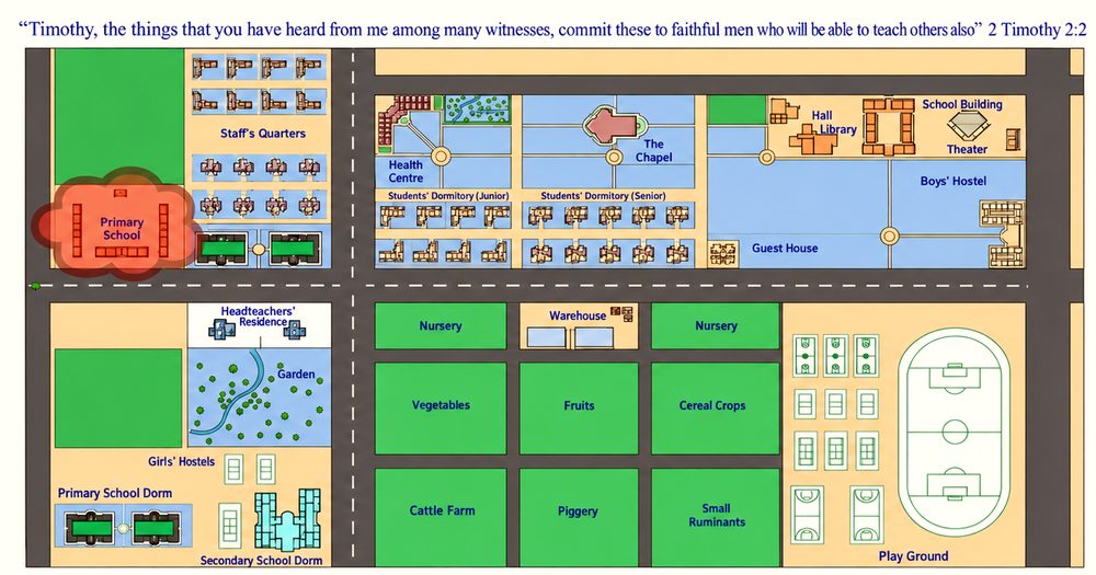 The future master plan for the Timothy School campus