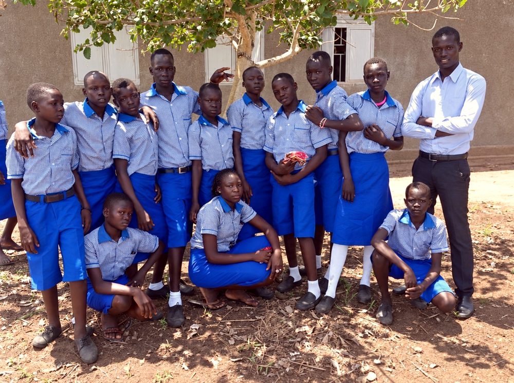 Students and a teacher at Timothy School